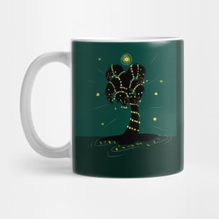 Christmas palms - Green horizon Mug